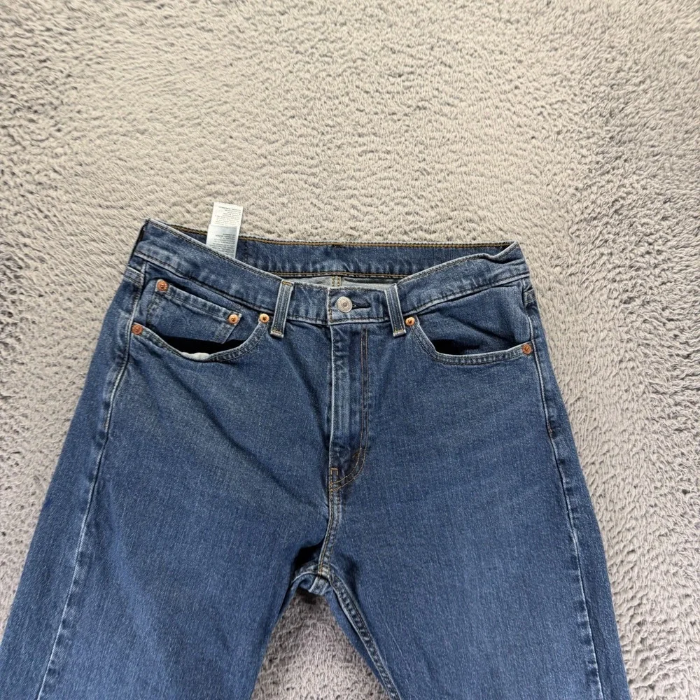 Levi's 505 Jeans Mens‎ 33x30 Blue Cotton Denim Straight Faded Stretch Workwear